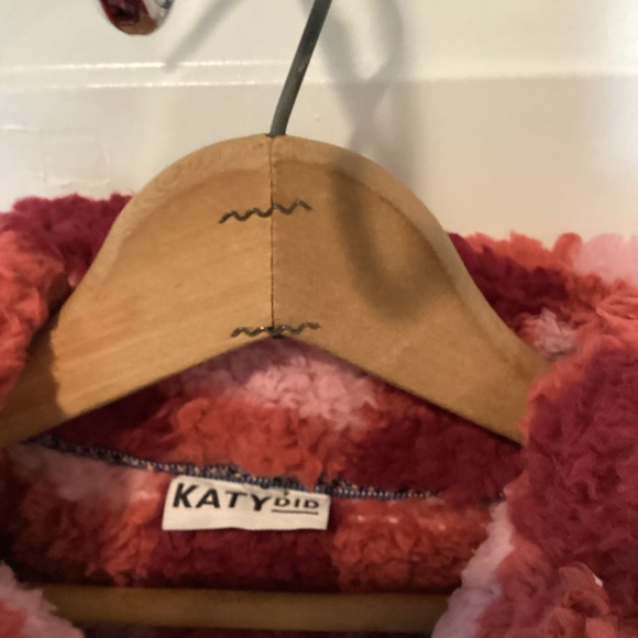 NEW Katydid Red and Pink Fleece Pullover - Picture 3 of 10